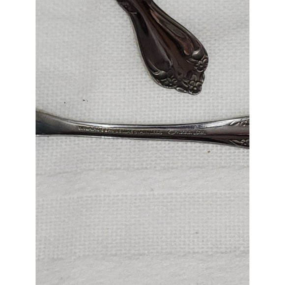 3 Oneida Mansfield Oval Soup Spoons 7" deluxe glossy Amadeus Rogers flatware - Picture 9 of 10